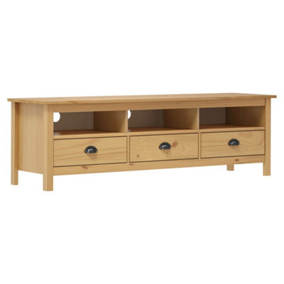 Berkfield TV Cabinet Hill Range Honey Brown 158x40x47 cm Solid Pine Wood