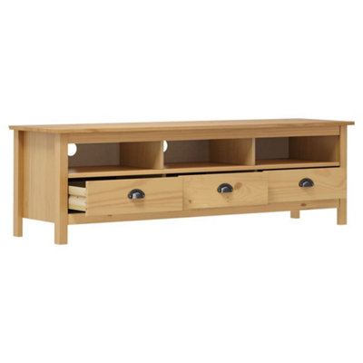 Berkfield TV Cabinet Hill Range Honey Brown 158x40x47 cm Solid Pine Wood