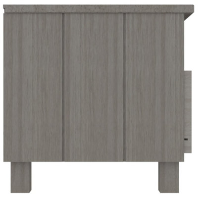 Berkfield TV Cabinet Light Grey 106x40x40 cm Solid Wood Pine