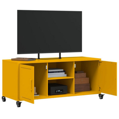 Berkfield TV Cabinet Mustard Yellow 100.5x39x43.5 cm Steel