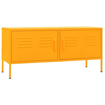 Berkfield TV Cabinet Mustard Yellow 105x35x50 cm Steel