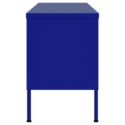 Berkfield TV Cabinet Navy Blue 105x35x50 cm Steel