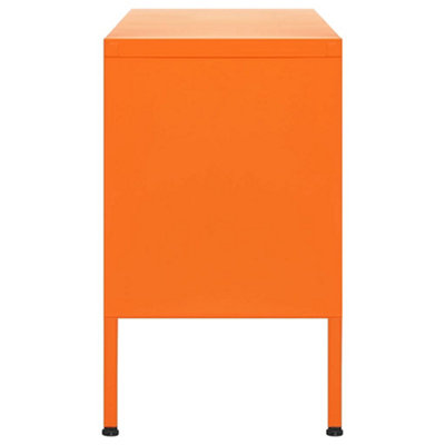 Berkfield TV Cabinet Orange 105x35x50 cm Steel