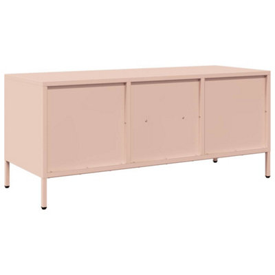 Berkfield TV Cabinet Pink 101.5x39x43.5 cm Cold-rolled Steel