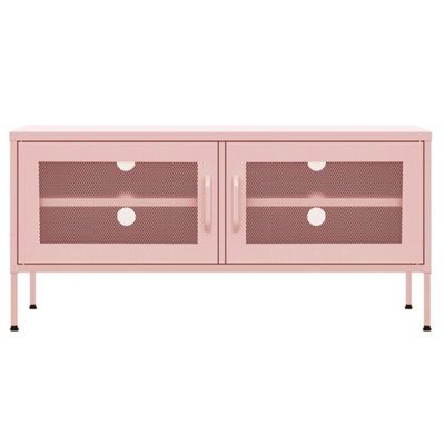 Berkfield TV Cabinet Pink 105x35x50 cm Steel
