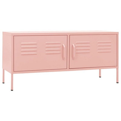 Berkfield TV Cabinet Pink 105x35x50 cm Steel