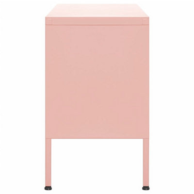 Berkfield TV Cabinet Pink 105x35x50 cm Steel