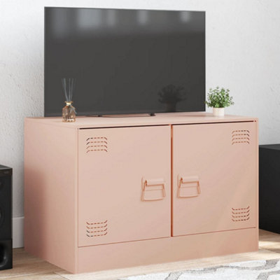 Berkfield TV Cabinet Pink 67x39x44 cm Steel