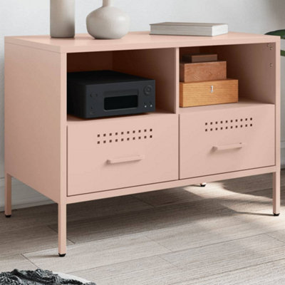 Berkfield TV Cabinet Pink 68x39x50.5 cm Steel