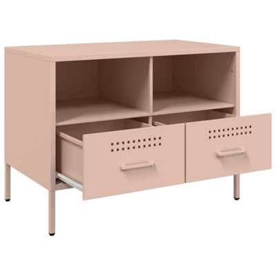 Berkfield TV Cabinet Pink 68x39x50.5 cm Steel