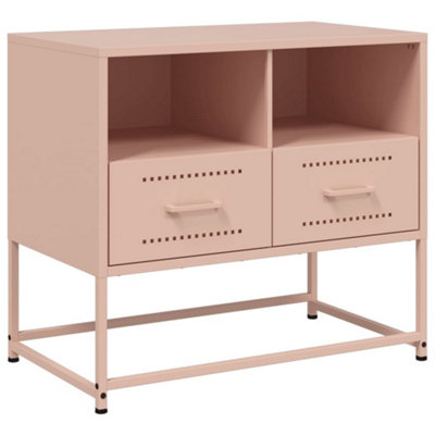 Berkfield TV Cabinet Pink 68x39x60.5 cm Steel
