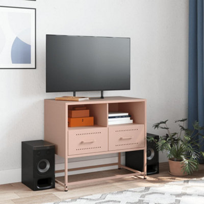 Berkfield TV Cabinet Pink 68x39x60.5 cm Steel
