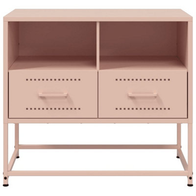 Berkfield TV Cabinet Pink 68x39x60.5 cm Steel