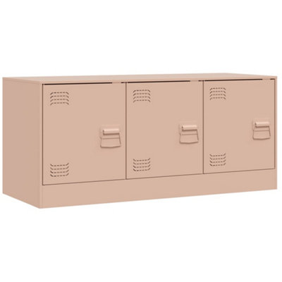 Berkfield TV Cabinet Pink 99x39x44 cm Steel