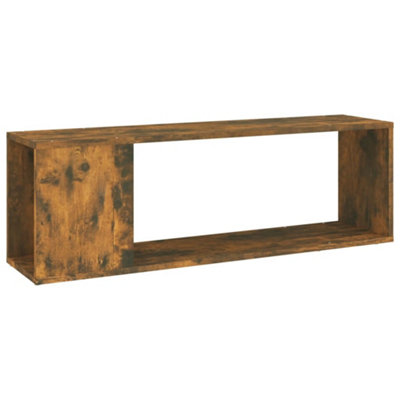Berkfield TV Cabinet Smoked Oak 100x24x32 cm Engineered Wood