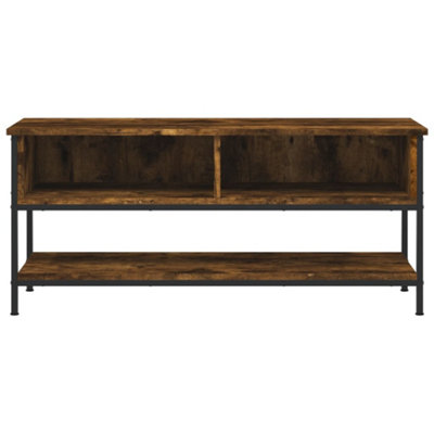 Berkfield TV Cabinet Smoked Oak 100x35x45 cm Engineered Wood