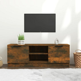 Berkfield TV Cabinet Smoked Oak 102x35x36.5 cm Engineered Wood