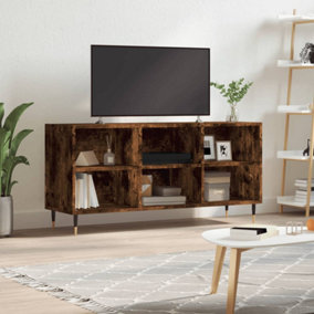 Berkfield TV Cabinet Smoked Oak 103.5x30x50 cm Engineered Wood