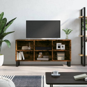 Berkfield TV Cabinet Smoked Oak 103.5x30x50 cm Engineered Wood