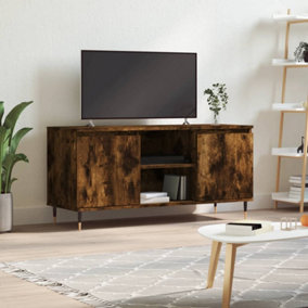 Berkfield TV Cabinet Smoked Oak 104x35x50 cm Engineered Wood