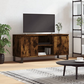 Berkfield TV Cabinet Smoked Oak 104x35x50 cm Engineered Wood