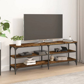 Berkfield TV Cabinet Smoked Oak 140x30x50 cm Engineered Wood