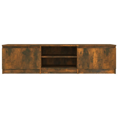 Berkfield TV Cabinet Smoked Oak 140x40x35.5 cm Engineered Wood