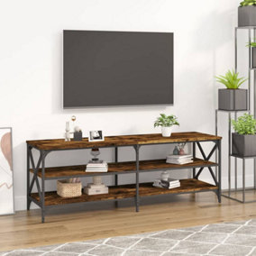 Berkfield TV Cabinet Smoked Oak 140x40x50 cm Engineered Wood