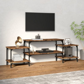 Berkfield TV Cabinet Smoked Oak 157x35x52 cm Engineered Wood