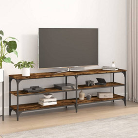 Berkfield TV Cabinet Smoked Oak 160x30x50 cm Engineered Wood