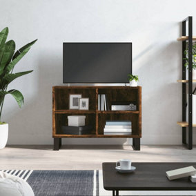 Berkfield TV Cabinet Smoked Oak 69.5x30x50 cm Engineered Wood