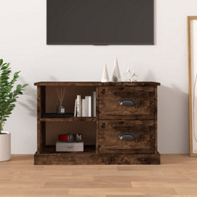 Berkfield TV Cabinet Smoked Oak 73x35.5x47.5 cm Engineered Wood