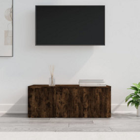 Berkfield TV Cabinet Smoked Oak 80x34x30 cm Engineered Wood