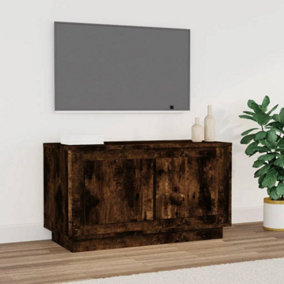 Berkfield TV Cabinet Smoked Oak 80x35x45 cm Engineered Wood