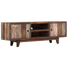 Berkfield TV Cabinet Solid Acacia Wood Vintage 118x30x40 cm
