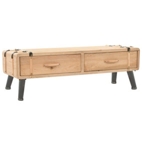Berkfield TV Cabinet Solid Fir Wood 120x33x35 cm