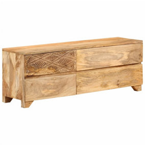Berkfield TV Cabinet Solid Mango Wood 110x30x40 cm