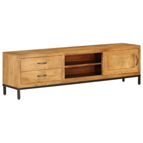 Berkfield TV Cabinet Solid Mango Wood 140x30x40 cm