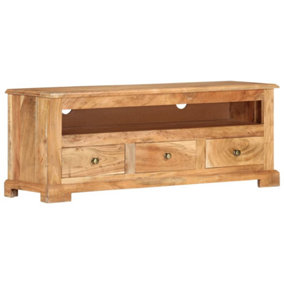 Berkfield TV Cabinet Solid Wood Acacia 110x30x40 cm Brown