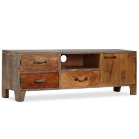 Berkfield TV Cabinet Solid Wood Vintage 118x30x40 cm