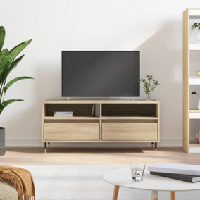 Berkfield TV Cabinet Sonoma Oak 100x34.5x44.5 cm Engineered Wood