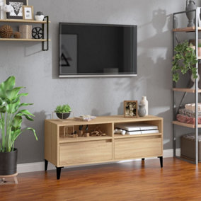 Berkfield TV Cabinet Sonoma Oak 100x34.5x44.5 cm Engineered Wood