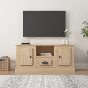 Berkfield TV Cabinet Sonoma Oak 100x35.5x45 cm Engineered Wood