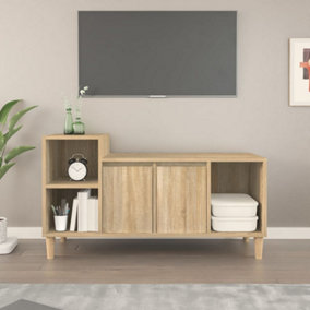 Berkfield TV Cabinet Sonoma Oak 100x35x55 cm Engineered Wood