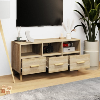 Berkfield TV Cabinet Sonoma Oak 102x36x50 cm Engineered Wood