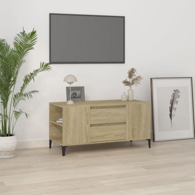 Berkfield TV Cabinet Sonoma Oak 102x44.5x50 cm Engineered Wood