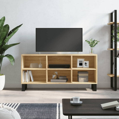 Berkfield TV Cabinet Sonoma Oak 103.5x30x50 cm Engineered Wood