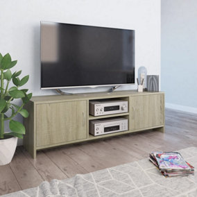 Berkfield TV Cabinet Sonoma Oak 120x30x37.5 cm Engineered Wood