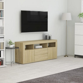 Berkfield TV Cabinet Sonoma Oak 120x30x50 cm Engineered Wood