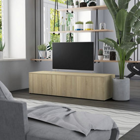 Berkfield TV Cabinet Sonoma Oak 120x34x30 cm Engineered Wood